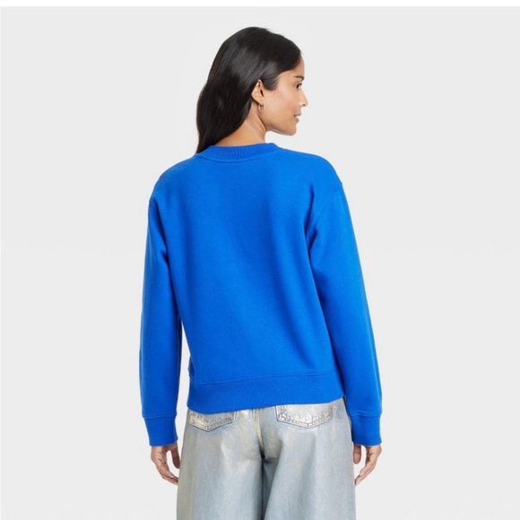 Women's JOY Sweatshirt - Universal Thread Cobalt Blue New with tag - Picture 2 of 10